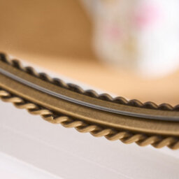 Dibor Traditional Gold Braided Edge Hallway Bedroom Wall Mirror Dia 40Cm - thumbnail 4