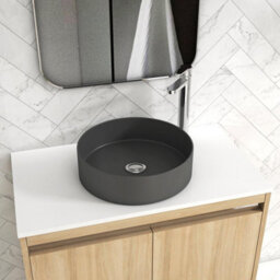 Royal Bathrooms Orion 800mm Natural Oak Floor Standing Plain White Countertop Vanity Unit 2 Door With Art Round Basin & Chrome Accent Trim - thumbnail 5