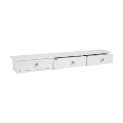 3 Drawers Wall Mounted Floating Shelf Display Storage Rack - image 1