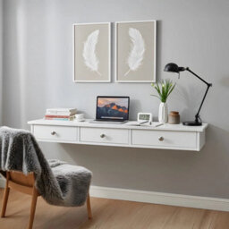 3 Drawers Wall Mounted Floating Shelf Display Storage Rack - thumbnail 5