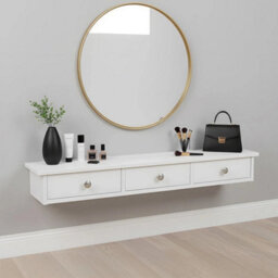 3 Drawers Wall Mounted Floating Shelf Display Storage Rack - thumbnail 6