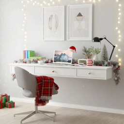 3 Drawers Wall Mounted Floating Shelf Display Storage Rack - thumbnail 4