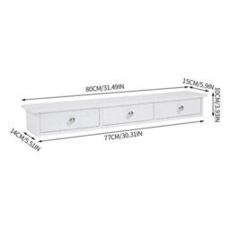 3 Drawers Wall Mounted Floating Shelf Display Storage Rack - thumbnail 2