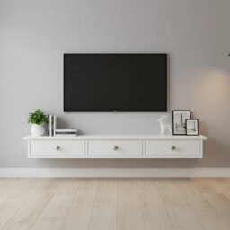 3 Drawers Wall Mounted Floating Shelf Display Storage Rack - thumbnail 3