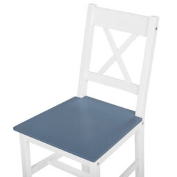 Beliani Dining Set Moana Pine Wood White 4 Seater - thumbnail 7