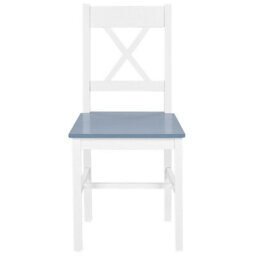 Beliani Dining Set Moana Pine Wood White 4 Seater - thumbnail 4