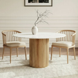 Luxor Real Marbel White Dining Table 120Cm 4 To 6 Seater - thumbnail 1