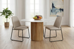 Luxor Real Marbel White Dining Table 120Cm 4 To 6 Seater - thumbnail 7