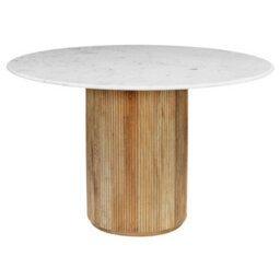 Luxor Real Marbel White Dining Table 120Cm 4 To 6 Seater - thumbnail 2