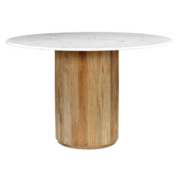 Luxor Real Marbel White Dining Table 120Cm 4 To 6 Seater - thumbnail 3