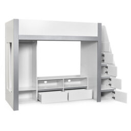 Julian Bowen Gaia 90Cm Single White Highsleeper Loft Tv Bed With Storage - thumbnail 4
