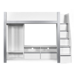 Julian Bowen Gaia 90Cm Single White Highsleeper Loft Tv Bed With Storage - thumbnail 7