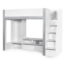 Julian Bowen Gaia 90Cm Single White Highsleeper Loft Tv Bed With Storage - thumbnail 5