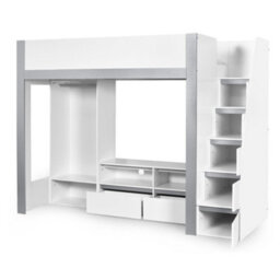 Julian Bowen Gaia 90Cm Single White Highsleeper Loft Tv Bed With Storage - thumbnail 6
