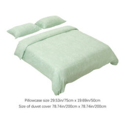 Living And Home Easy Care Small Double Bedding Printed Plant Duvet Cover With 2 Pillowcase Set Bed Linen Set Green Set Of 3 - thumbnail 9