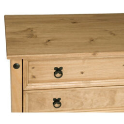 Chest Of Drawers Pine 5 Drawer Solid Pine Mexican Wax - thumbnail 2