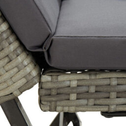 Berkfield Garden Bench With Cushions Grey 176 Cm Poly Rattan - thumbnail 8