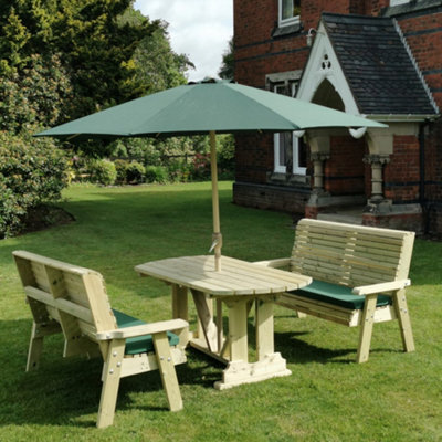 Churnet Valley Garden Furniture Ltd Churnet Valley Garden Furniture Ergo 6 Seat Table Set 3Xb - image 1