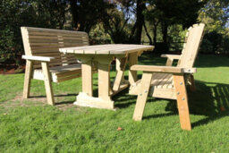 Churnet Valley Garden Furniture Ltd Churnet Valley Garden Furniture Ergo 6 Seat Table Set 3Xb - thumbnail 4