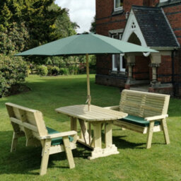 Churnet Valley Garden Furniture Ltd Churnet Valley Garden Furniture Ergo 6 Seat Table Set 3Xb - thumbnail 1
