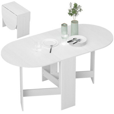 Kitchen Table For Dining Room, Small Spaces, Ash Wood-Effect - image 1