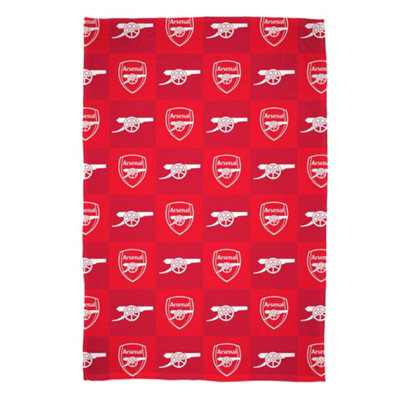 Nal Fc Polyester Checkered Fleece Blanket Red/white (150Cm X 100Cm) - image 1