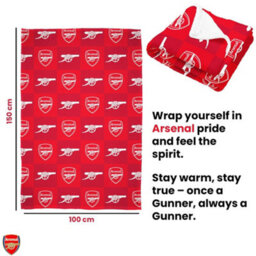 Nal Fc Polyester Checkered Fleece Blanket Red/white (150Cm X 100Cm) - thumbnail 3