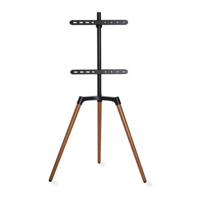 Nedis Tv Floor Stand 50 65 35Kg Bracket Tripod 140 Degrees Rotate 400X400 Black & Wood - image 1