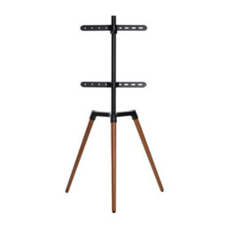 Nedis Tv Floor Stand 50 65 35Kg Bracket Tripod 140 Degrees Rotate 400X400 Black & Wood - thumbnail 2