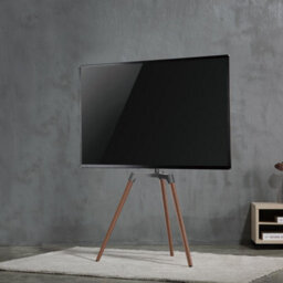 Nedis Tv Floor Stand 50 65 35Kg Bracket Tripod 140 Degrees Rotate 400X400 Black & Wood - thumbnail 8