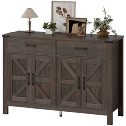 Farmhouse Sideboard With 4 Doors And 2 Drawers, Kitchen Cupboard - thumbnail 6