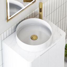 Royal Bathrooms Avenza 700mm Matt White Floor Standing Bathroom Vanity Unit 2 Door With Art Round Basin - thumbnail 8