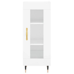 Berkfield Sideboard High Gloss White 34.5X34X90 Cm Engineered Wood - thumbnail 5