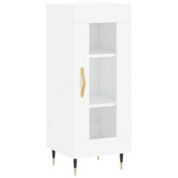 Berkfield Sideboard High Gloss White 34.5X34X90 Cm Engineered Wood - thumbnail 2