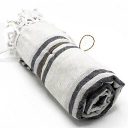 Serenityy Hamman Spa Towel Charcoal 90X170Cm Cotton Hammam-Style Towel - thumbnail 5