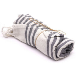 Serenityy Hamman Spa Towel Charcoal 90X170Cm Cotton Hammam-Style Towel - thumbnail 2