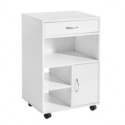 Sobuy Fbt106-W, Home Office File Cabinet Printer Stand Storage Cabinet Side Cabinet On Wheels,white,w50Xd40Xh75.5 - image 1