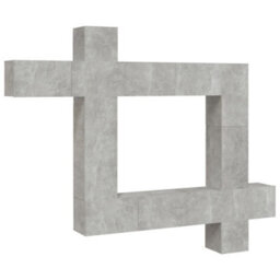 Vidaxl 9 Piece Tv Cabinet Set Concrete Grey Engineered Wood - thumbnail 2
