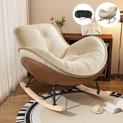 Coffee Rocking Chair, Recliner Sofa For Living Room And Balcony - image 1