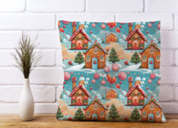 Warren Reed Designer Christmas Gingerbread House Cushions 60Cm X 60Cm - thumbnail 2