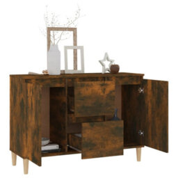 Vidaxl Sideboard Smoked Oak 103.5X35X70 Cm Engineered Wood - thumbnail 6