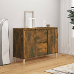 Vidaxl Sideboard Smoked Oak 103.5X35X70 Cm Engineered Wood - thumbnail 1