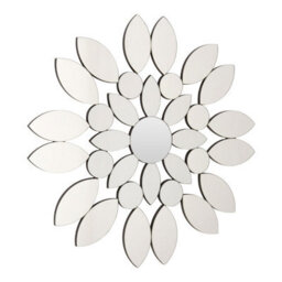 Orsina Flower Shaped Wall Mirror, Petal Design Mirror, Large Decorative Glass Wall Art For Living Room Or Hallway - thumbnail 2