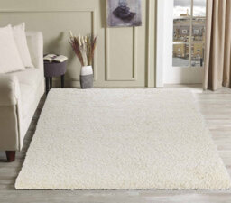Modern Extra Large Small Soft 5Cm Shaggy Non Slip Bedroom Living Room Carpet Runner Area Rug - Ivory 160 X 230 Cm - thumbnail 2