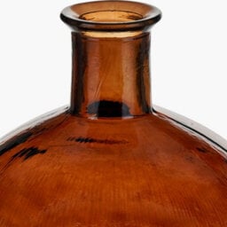 Pacific Lifestyle Round Vase In Pecan Brown Recycled Glass - thumbnail 3