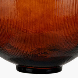 Pacific Lifestyle Round Vase In Pecan Brown Recycled Glass - thumbnail 4