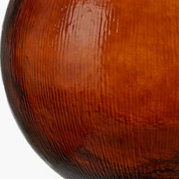 Pacific Lifestyle Round Vase In Pecan Brown Recycled Glass - thumbnail 5