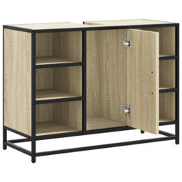 Walplus Bathroom Sink Cabinet Sonoma Oak 80X33X60 Cm Engineered Wood - thumbnail 6