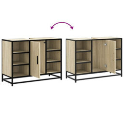 Walplus Bathroom Sink Cabinet Sonoma Oak 80X33X60 Cm Engineered Wood - thumbnail 9