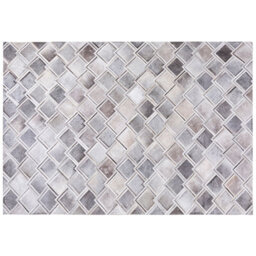 Beliani Rug Agacli Grey 160 X 230 Cm Leather - thumbnail 5